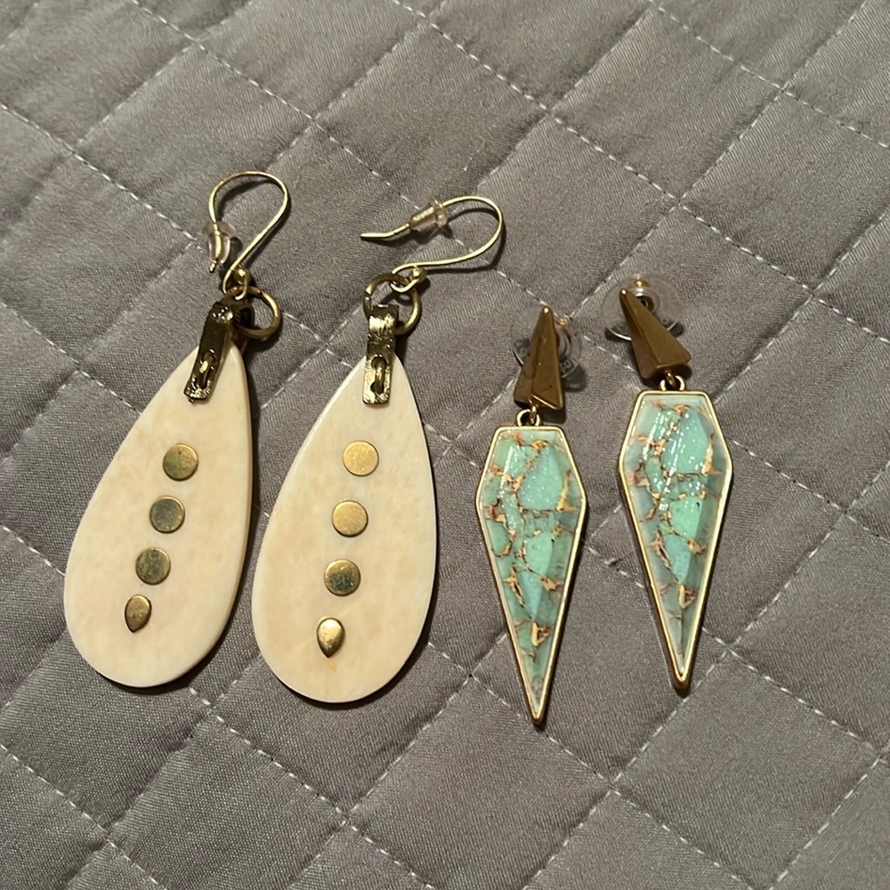 Hanging earrings